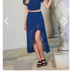 EMMER & OAT polka dot midi Skirt size medium NWT